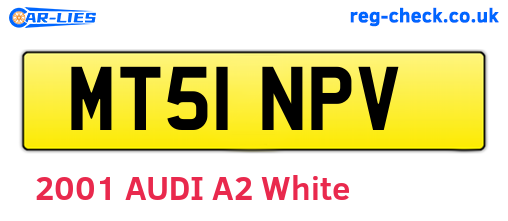 MT51NPV are the vehicle registration plates.