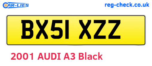 BX51XZZ are the vehicle registration plates.