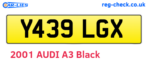 Y439LGX are the vehicle registration plates.