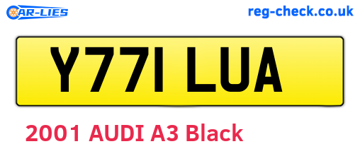 Y771LUA are the vehicle registration plates.