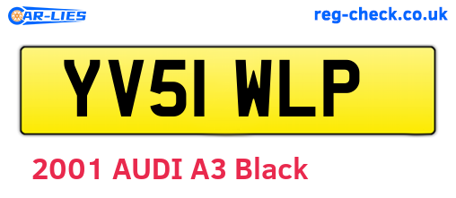 YV51WLP are the vehicle registration plates.