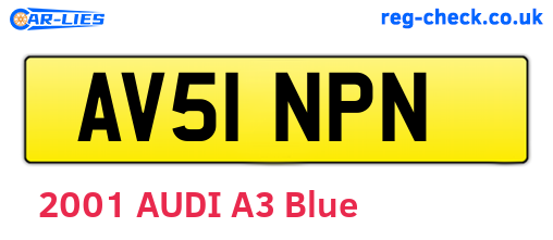 AV51NPN are the vehicle registration plates.