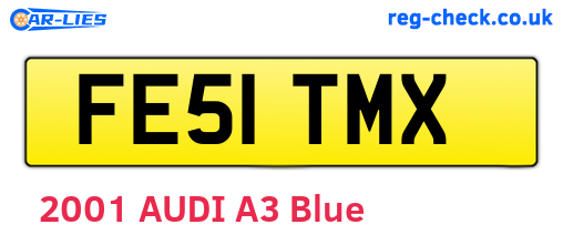 FE51TMX are the vehicle registration plates.