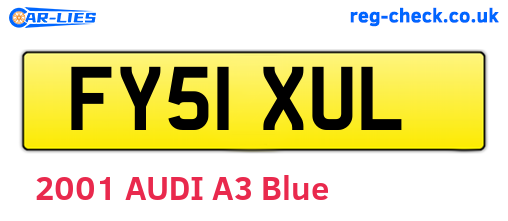 FY51XUL are the vehicle registration plates.