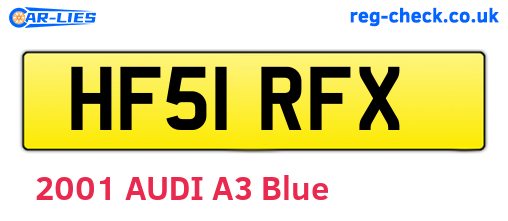HF51RFX are the vehicle registration plates.