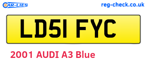 LD51FYC are the vehicle registration plates.