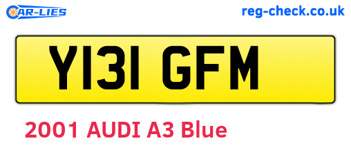 Y131GFM are the vehicle registration plates.
