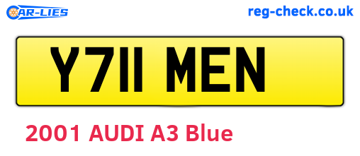 Y711MEN are the vehicle registration plates.