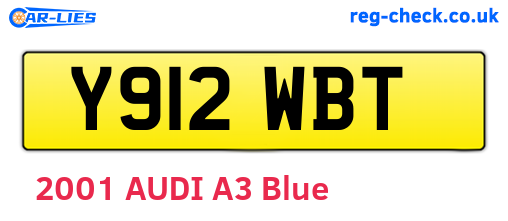 Y912WBT are the vehicle registration plates.