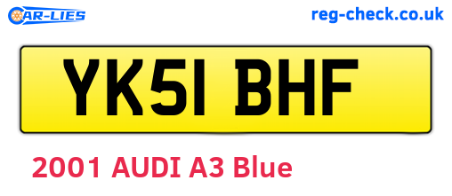 YK51BHF are the vehicle registration plates.