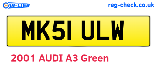 MK51ULW are the vehicle registration plates.
