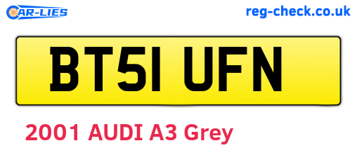 BT51UFN are the vehicle registration plates.