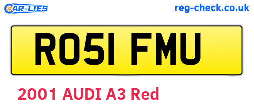 RO51FMU are the vehicle registration plates.