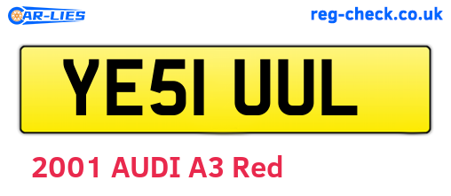YE51UUL are the vehicle registration plates.
