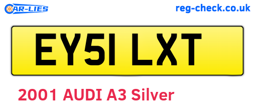 EY51LXT are the vehicle registration plates.