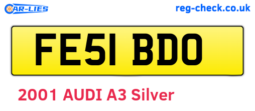 FE51BDO are the vehicle registration plates.