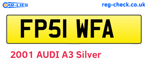 FP51WFA are the vehicle registration plates.