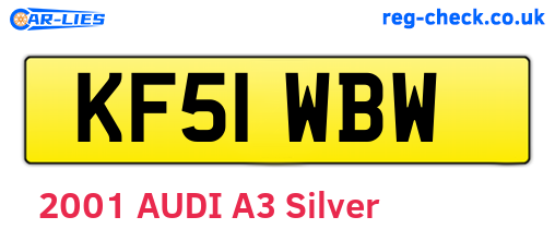 KF51WBW are the vehicle registration plates.