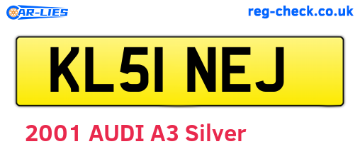 KL51NEJ are the vehicle registration plates.