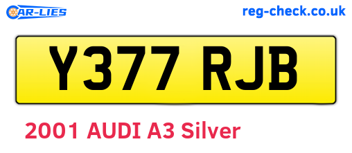 Y377RJB are the vehicle registration plates.