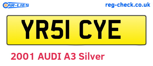YR51CYE are the vehicle registration plates.