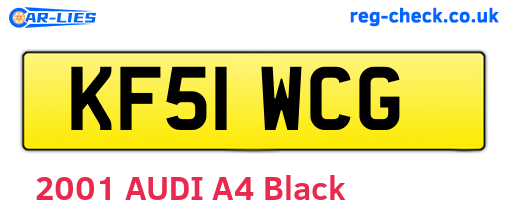 KF51WCG are the vehicle registration plates.