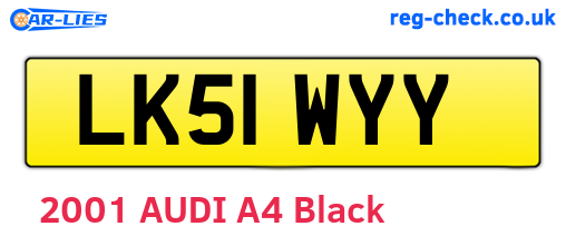 LK51WYY are the vehicle registration plates.