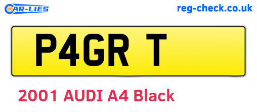 P4GRT are the vehicle registration plates.