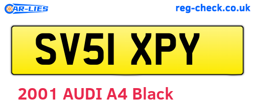 SV51XPY are the vehicle registration plates.
