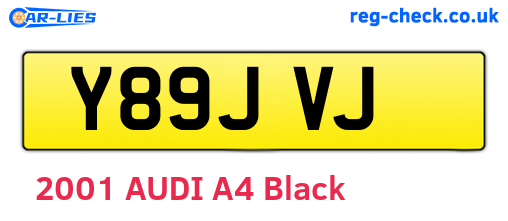 Y89JVJ are the vehicle registration plates.