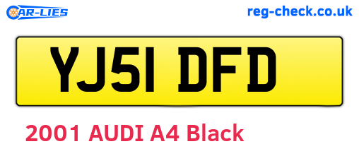 YJ51DFD are the vehicle registration plates.