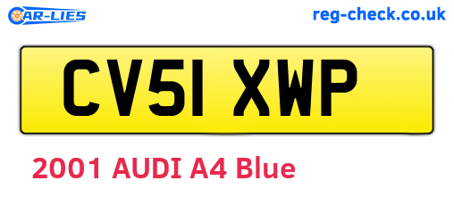 CV51XWP are the vehicle registration plates.