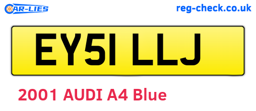 EY51LLJ are the vehicle registration plates.