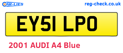 EY51LPO are the vehicle registration plates.