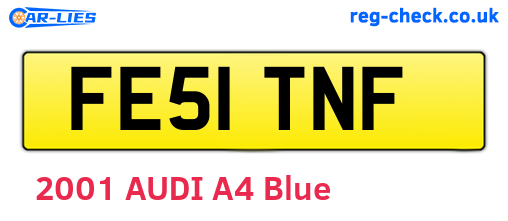 FE51TNF are the vehicle registration plates.
