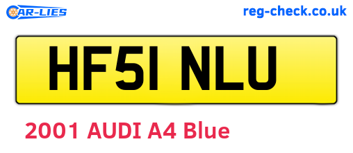 HF51NLU are the vehicle registration plates.