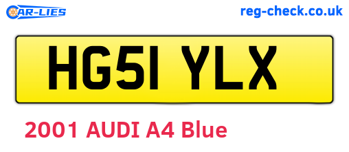 HG51YLX are the vehicle registration plates.
