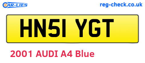 HN51YGT are the vehicle registration plates.