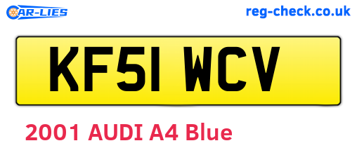 KF51WCV are the vehicle registration plates.