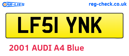 LF51YNK are the vehicle registration plates.