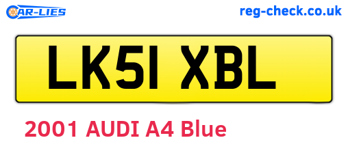 LK51XBL are the vehicle registration plates.