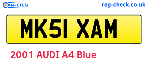MK51XAM are the vehicle registration plates.