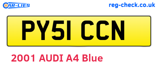 PY51CCN are the vehicle registration plates.