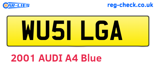 WU51LGA are the vehicle registration plates.
