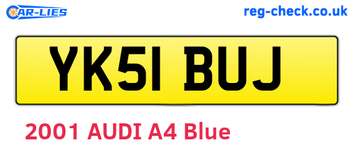 YK51BUJ are the vehicle registration plates.