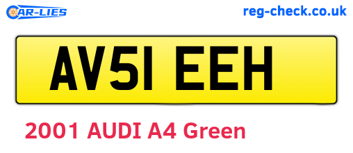 AV51EEH are the vehicle registration plates.