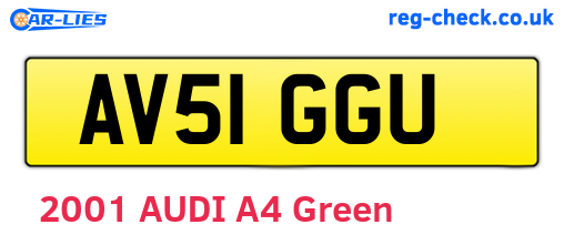 AV51GGU are the vehicle registration plates.