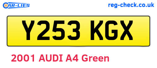 Y253KGX are the vehicle registration plates.