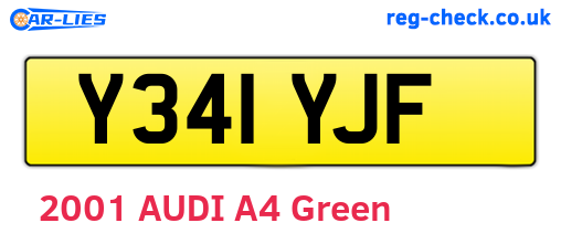 Y341YJF are the vehicle registration plates.