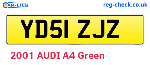 YD51ZJZ are the vehicle registration plates.